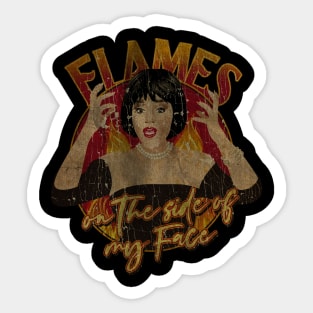 FLAMES - ON THE SIDE OF MY FACE - VINTAGE Sticker
